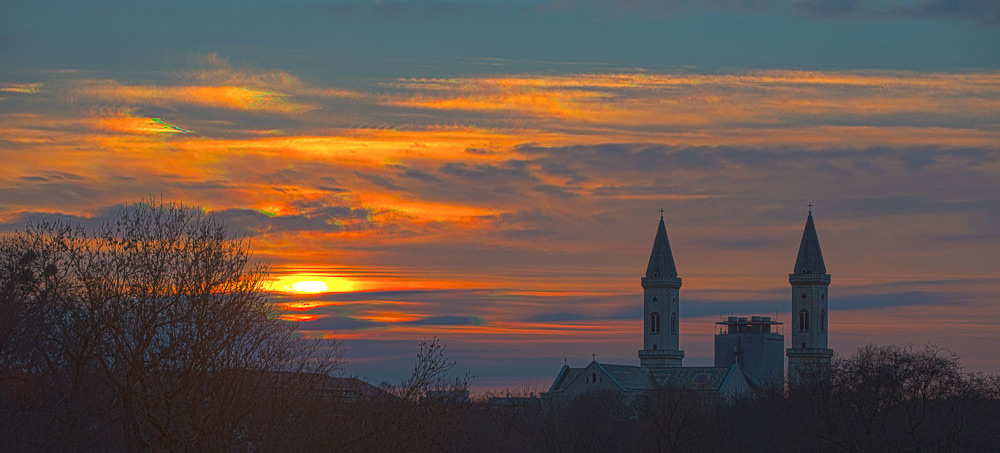 Ludwigskirche München Blick über München